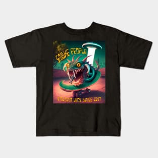 Snake People, Evading UFOs Since 1947, Retro Science Fiction Kids T-Shirt